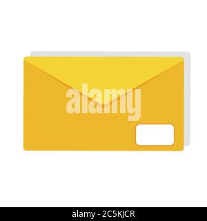 Envelope mail on white background. Vector illustration in trendy flat style. ESP 10. Stock Vector