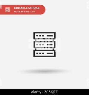 Server Simple vector icon. Illustration symbol design template for web mobile UI element. Perfect color modern pictogram on editable stroke. Server icons for your business project Stock Vector