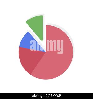 Bar Pie Graph Chart on white background. Vector illustration in trendy flat style. EPS 10.  Stock Vector
