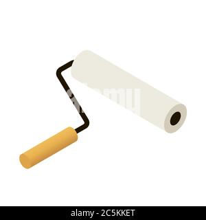 Construction roller on white background. Vector illustration. EPS 10. Stock Vector