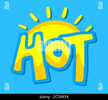 sun hot icon Stock Vector