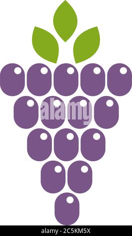 Grape vector icon illustration design. Stock Vector
