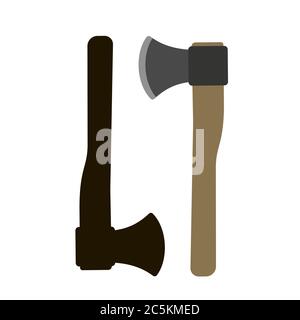 Axe Icon on white background. Vector illustration in trendy flat style. EPS 10 Stock Vector