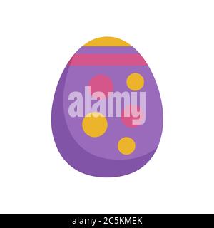 Easter eggs icon on white background. Vector illustration in trendy flat style. EPS 10 Stock Vector