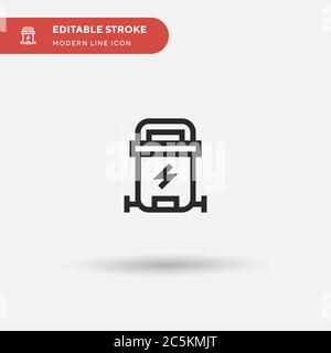Bin Simple vector icon. Illustration symbol design template for web mobile UI element. Perfect color modern pictogram on editable stroke. Bin icons for your business project Stock Vector