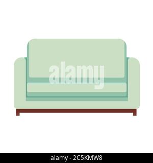 Sofa isolated on white background. Vector illustration. EPS 10. Stock Vector
