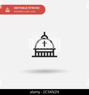 Vatican Simple vector icon. Illustration symbol design template for web mobile UI element. Perfect color modern pictogram on editable stroke. Vatican icons for your business project Stock Vector