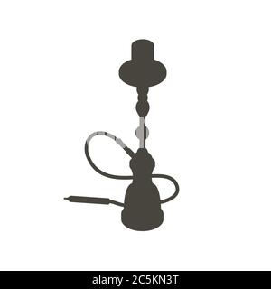 Hookah icon on white background. Vector illustration in trendy flat style. EPS 10. Stock Vector