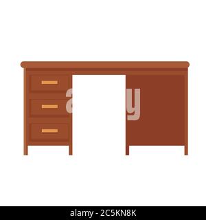 Table isolated on white background. Vector illustration. EPS 10. Stock Vector