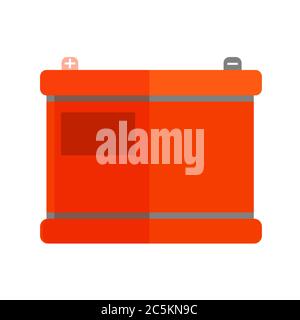 Car battery icon in trendy flat style. Vector illustration. EPS 10. Stock Vector