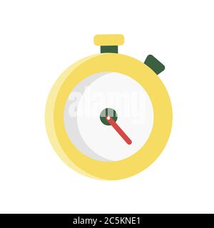 Stopwatch, stop watch timer on white background. Vector illustration in trendy flat style. EPS 10 Stock Vector