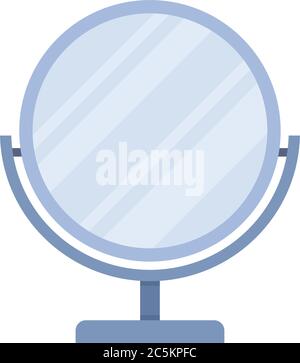 Round make-up mirror vector flat isolated Stock Vector