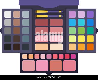 Palette of shadows and blush vector flat isolated Stock Vector
