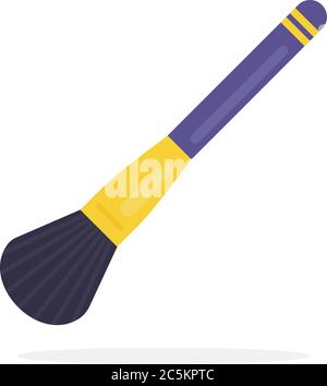 Makeup brush for powder vector icon flat isolated illustration Stock Vector