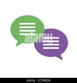 Chat Icon on white background. Vector illustration in trendy flat style. EPS 10. Stock Vector