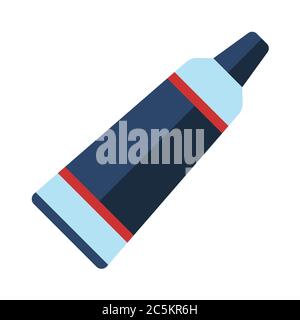 Toothpaste on white background. EPS 10 in trendy flat style isolated.