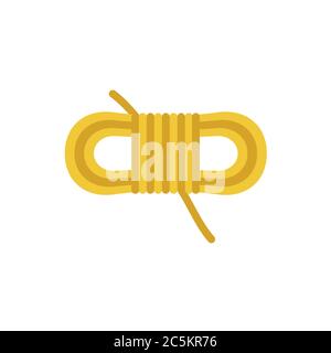 Roll of rope set on white background. Vector illustration in trendy flat style. EPS 10. Stock Vector