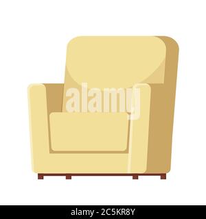 Armchair isolated on white background. Vector illustration. EPS 10. Stock Vector
