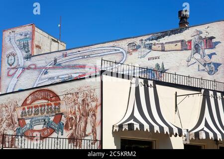 Mural on store in Auburn, California, USa Stock Photo