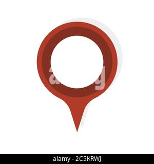 Pin map place location icon on white background. Vector illustration in trendy flat style. EPS 10 Stock Vector