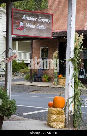 Amador County Wine Cellar, Amador City, California Gold Country, USA Stock Photo