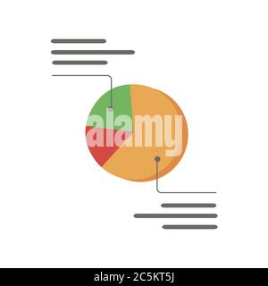 Chart on white background. Vector illustration in trendy flat style. EPS 10. Stock Vector