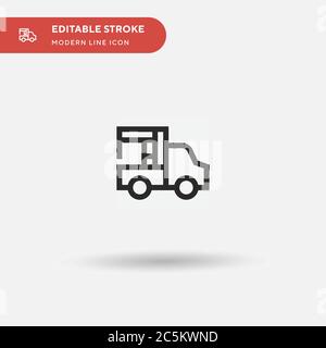 Tow Truck Simple vector icon. Illustration symbol design template for web mobile UI element. Perfect color modern pictogram on editable stroke. Tow Truck icons for your business project Stock Vector