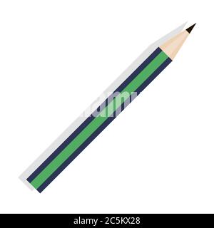 Pencil icon isolated on white background. Trendy flat style for graphic design, web-site. Vector illustration EPS 10.  Stock Vector