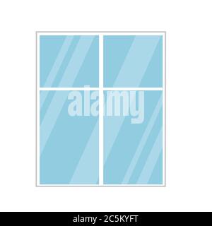 Window on white background. Vector illustration. EPS 10. Stock Vector