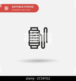 Thread Simple vector icon. Illustration symbol design template for web mobile UI element. Perfect color modern pictogram on editable stroke. Thread icons for your business project Stock Vector