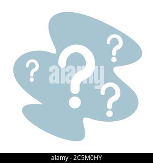 Question mark symbol on white background. Vector illustration in trendy flat style. EPS 10 Stock Vector