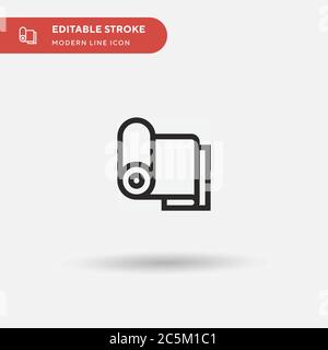 Fabric Simple vector icon. Illustration symbol design template for web mobile UI element. Perfect color modern pictogram on editable stroke. Fabric icons for your business project Stock Vector