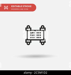 Torah Simple vector icon. Illustration symbol design template for web mobile UI element. Perfect color modern pictogram on editable stroke. Torah icons for your business project Stock Vector