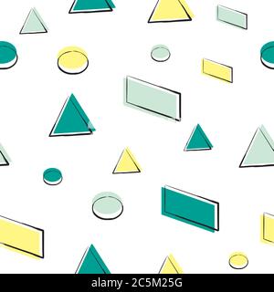 Colorful abstract geometric background. Seamless pattern. Vector illustration Stock Vector