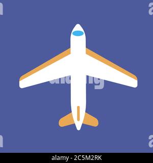 Airplane icon in trendy flat style. Vector illustration. EPS 10. Stock Vector