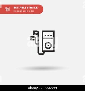 Music Player Simple vector icon. Illustration symbol design template for web mobile UI element. Perfect color modern pictogram on editable stroke. Music Player icons for your business project Stock Vector