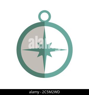 Compass icon on white background. Vector illustration in trendy flat style. EPS 10 Stock Vector