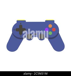 Joystick gamepad on white background. Vector illustration in trendy flat style. ESP 10. Stock Vector