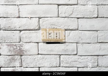 electrical outlet on a wall Stock Photo