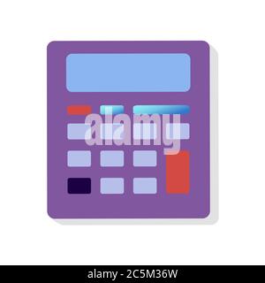 Calculator on white background. Vector illustration in trendy flat style. ESP 10. Stock Vector