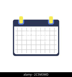 Calendar icon isolated on white background. Trendy flat style for graphic design, web-site. Vector illustration EPS 10.  Stock Vector