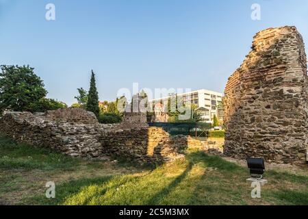 Ruins in Thessaloniki, Greece in a summer day Stock Photo