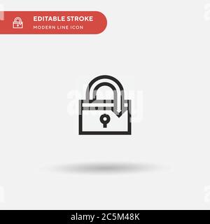 Security Simple vector icon. Illustration symbol design template for web mobile UI element. Perfect color modern pictogram on editable stroke. Security icons for your business project Stock Vector