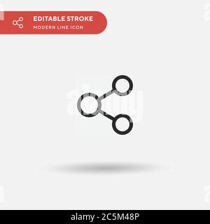 Share Simple vector icon. Illustration symbol design template for web mobile UI element. Perfect color modern pictogram on editable stroke. Share icons for your business project Stock Vector