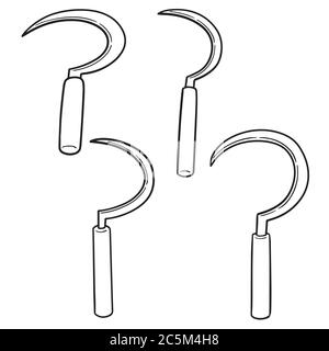 vector set of sickle Stock Vector