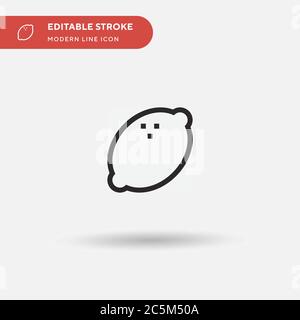 Lemon Simple vector icon. Illustration symbol design template for web mobile UI element. Perfect color modern pictogram on editable stroke. Lemon icons for your business project Stock Vector