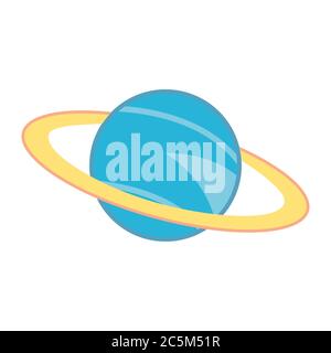 Planet Saturn on white background. Vector illustration. EPS 10. Stock Vector