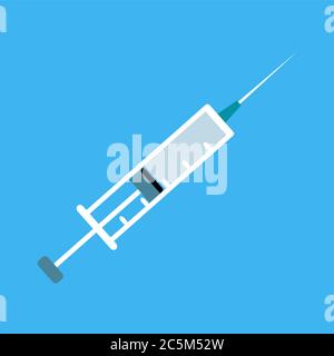 Syringe Icon in trendy flat style. Vector illustration. ESP 10 Stock Vector