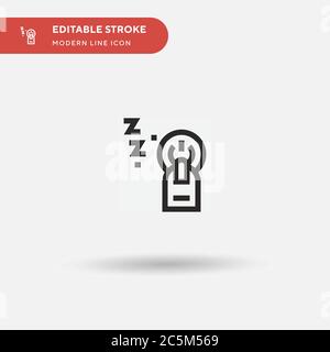 Power Button Simple vector icon. Illustration symbol design template for web mobile UI element. Perfect color modern pictogram on editable stroke. Power Button icons for your business project Stock Vector