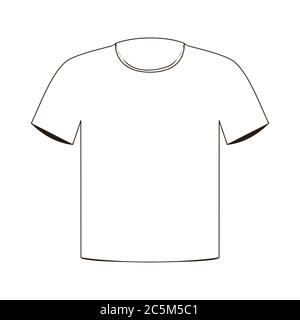 White t-shirt on white background. Vector illustration. EPS 10. Stock Vector